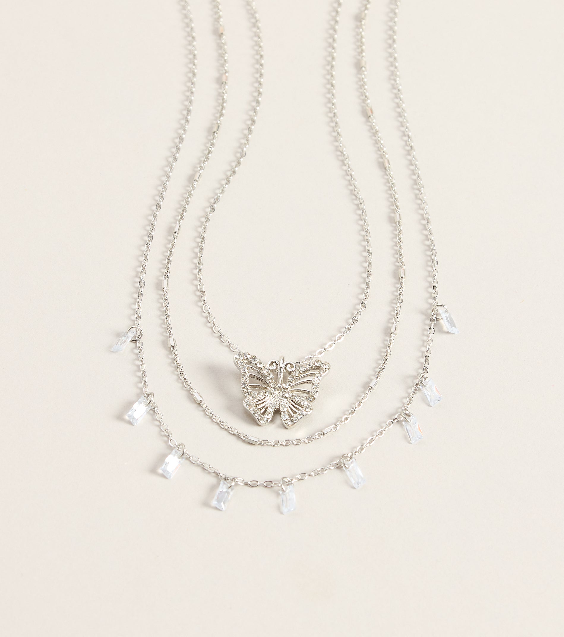 Delicate Drama Butterfly Necklace Set