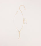 Tied To Shine Necklace And Earrings Set