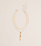 Caught Feelings Stone Drop Necklace
