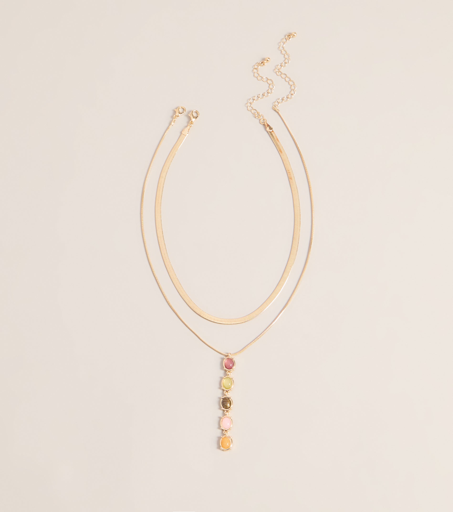 Caught Feelings Stone Drop Necklace