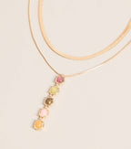 Caught Feelings Stone Drop Necklace