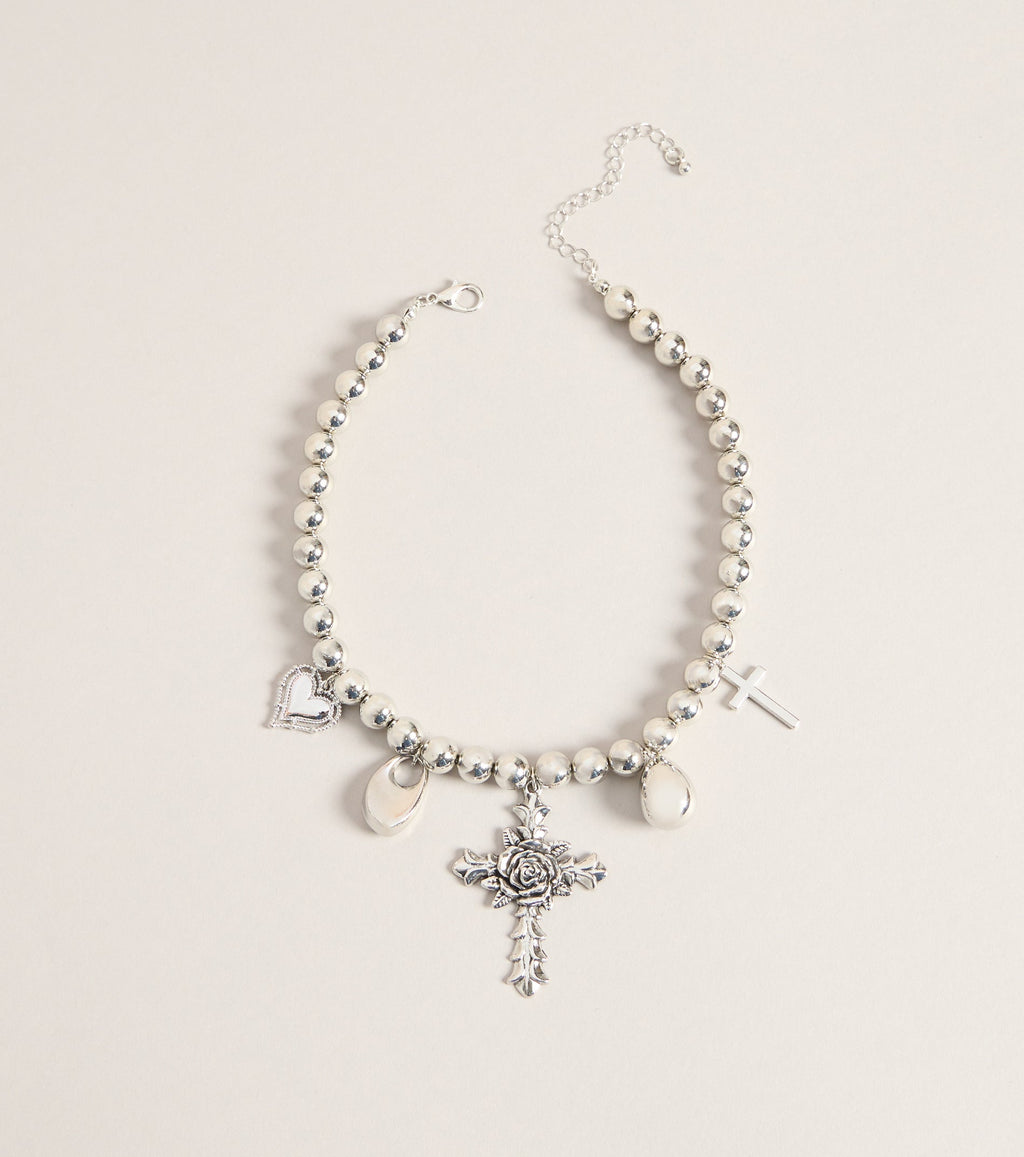 Cross My Heart Charm Necklace