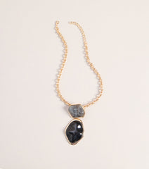 Dress Code Drama Stone Chain Necklace