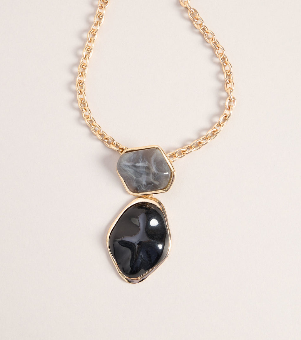 Dress Code Drama Stone Chain Necklace