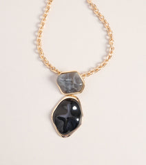 Dress Code Drama Stone Chain Necklace