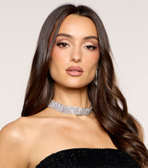 Front Row Sparkle Rhinestone Choker