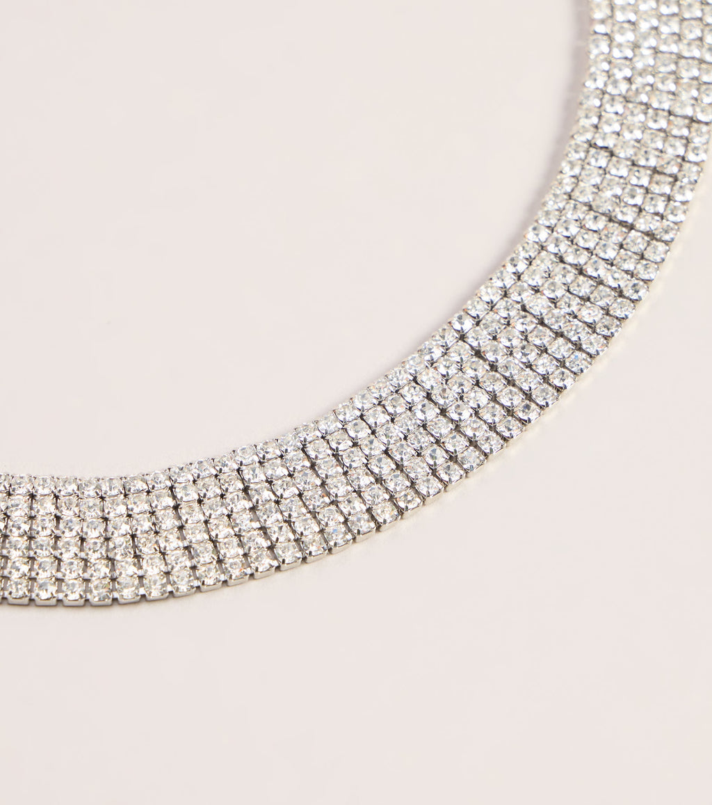 Front Row Sparkle Rhinestone Choker