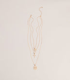 Effortless Stack Layered Charm Necklace