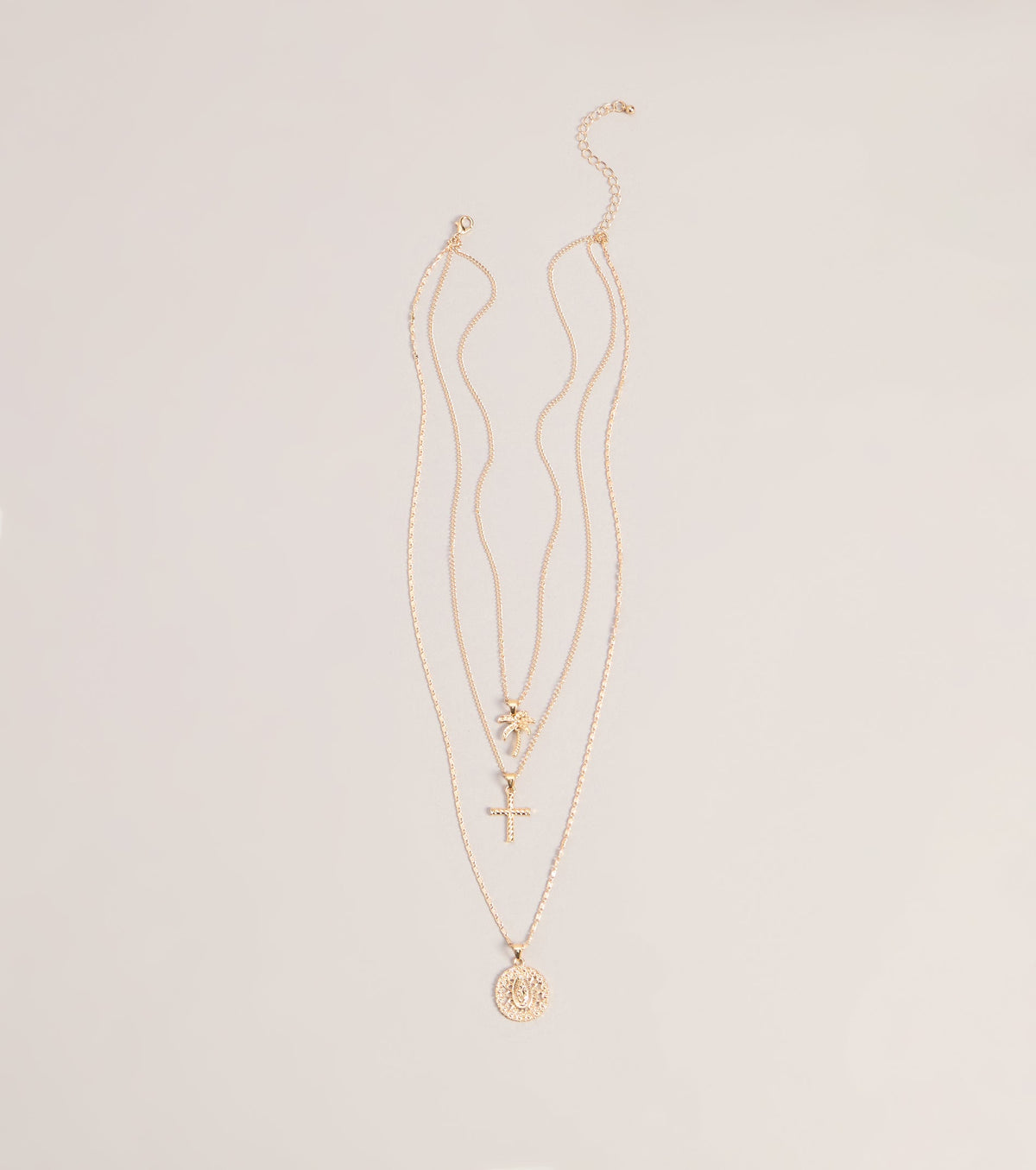 Effortless Stack Layered Charm Necklace