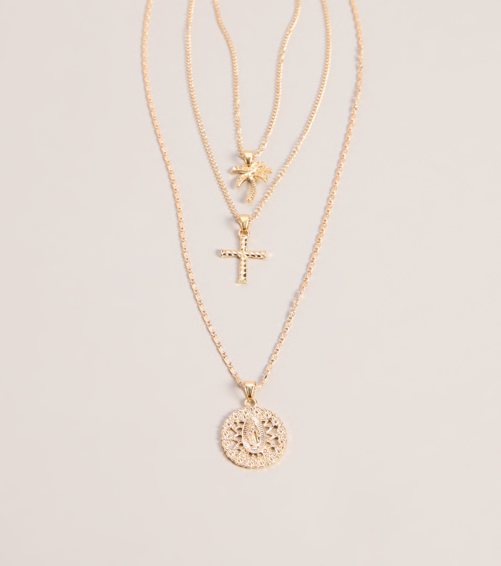 Effortless Stack Layered Charm Necklace