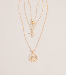 Effortless Stack Layered Charm Necklace