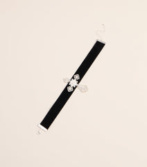 Cross My Heart Velvet Choker Necklace