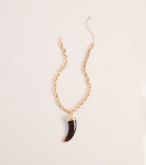 Wild Charm Tooth Pendant Necklace