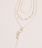 Layered Shine Lariat Necklace