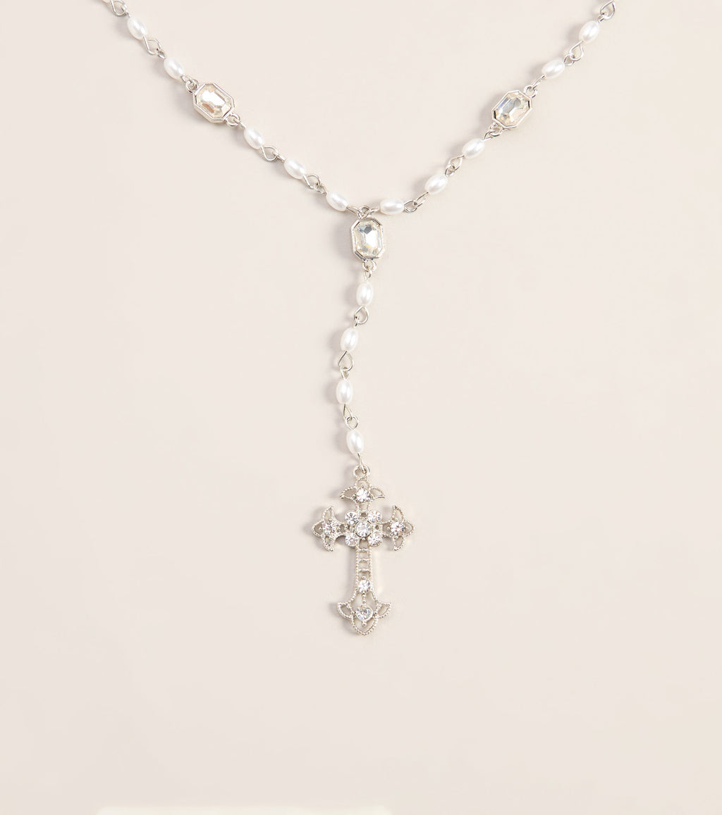 Charm Check Cross Necklace