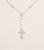 Charm Check Cross Necklace