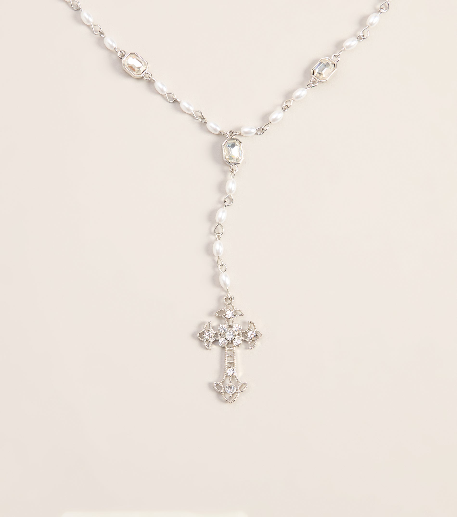 Charm Check Cross Necklace