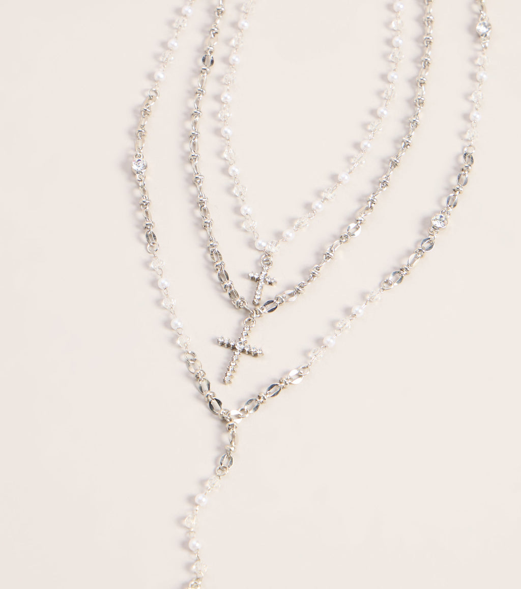 Storyline Layered Cross Necklace