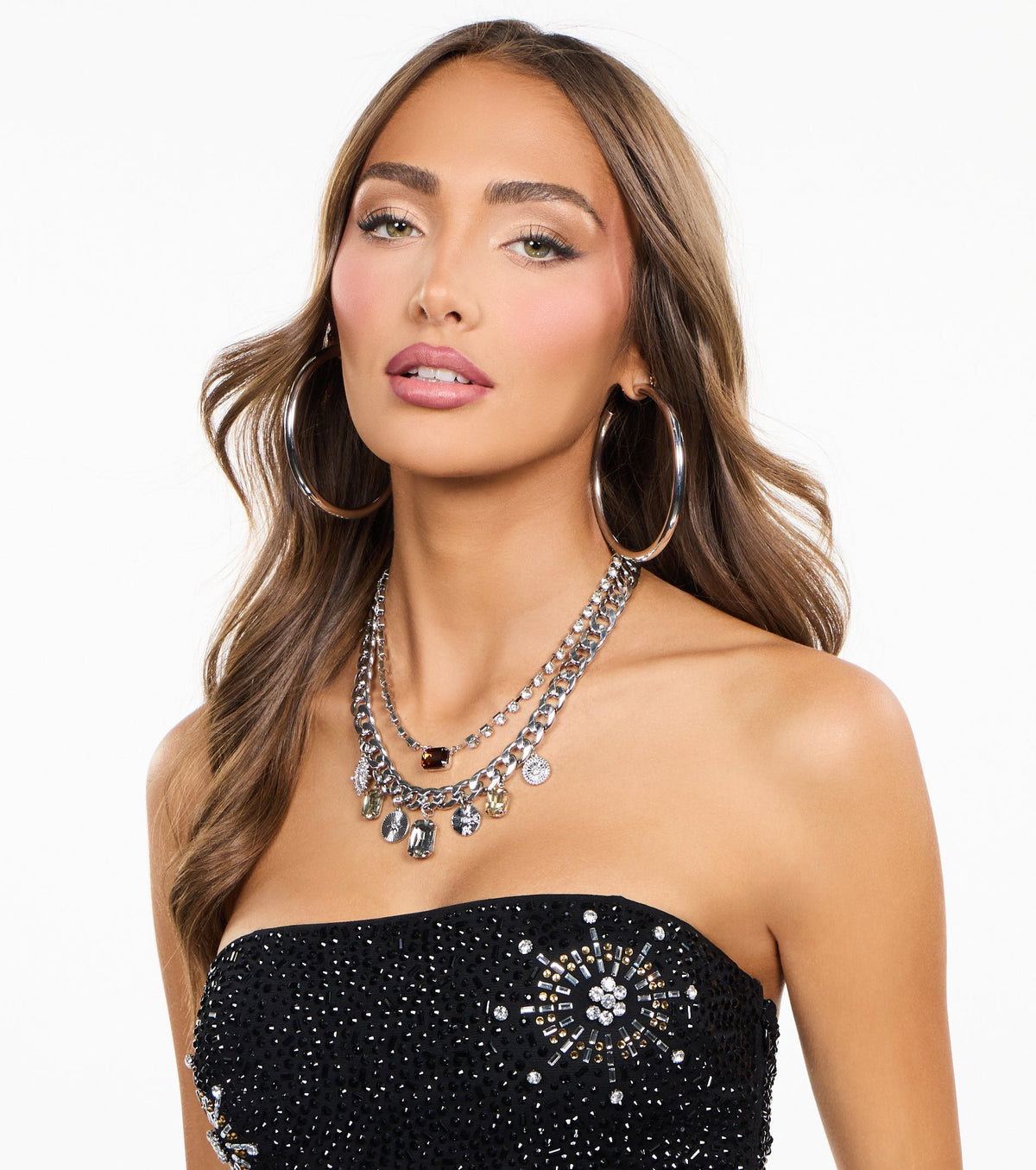 Charm Stack Layered Necklace