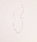 Glam Detail Cubic Zirconia Necklace And Earrings Set