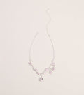 Radiant Cubic Zirconia Necklace And Earrings Set