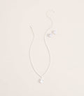 Teardrop Shine Necklace And Earrings Set