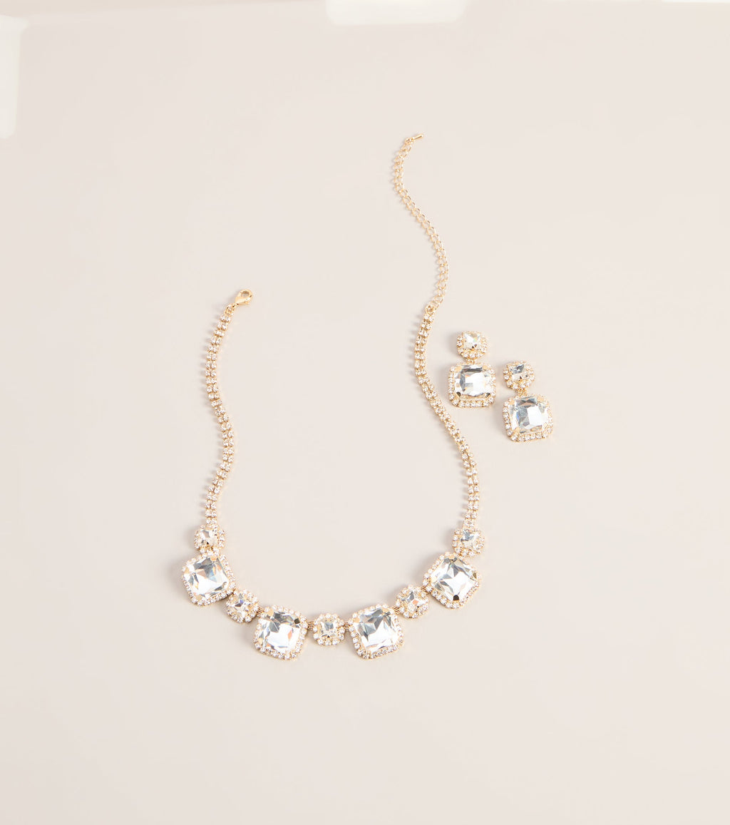 Grand Entrance Rhinestone Jewelry Set