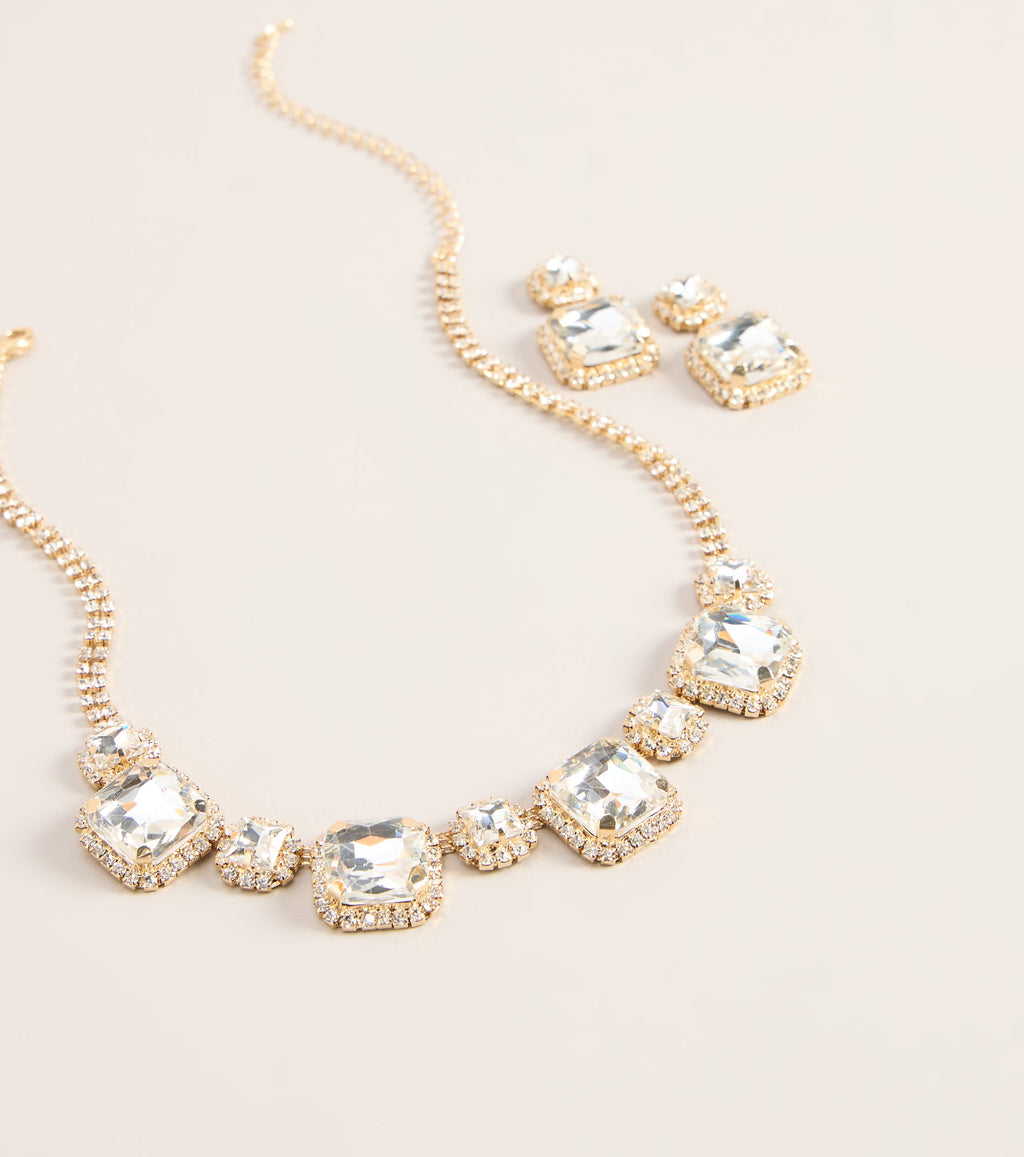 Grand Entrance Rhinestone Jewelry Set