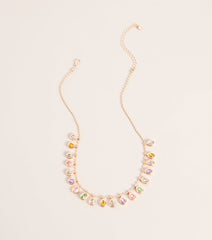 Gem Trail Teardrop Necklace