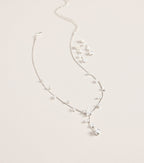 Soft Shine Rhinestone Flower Necklace And Earrings Set