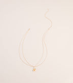 Island Detail Tropical Flower Charm Belly Chain