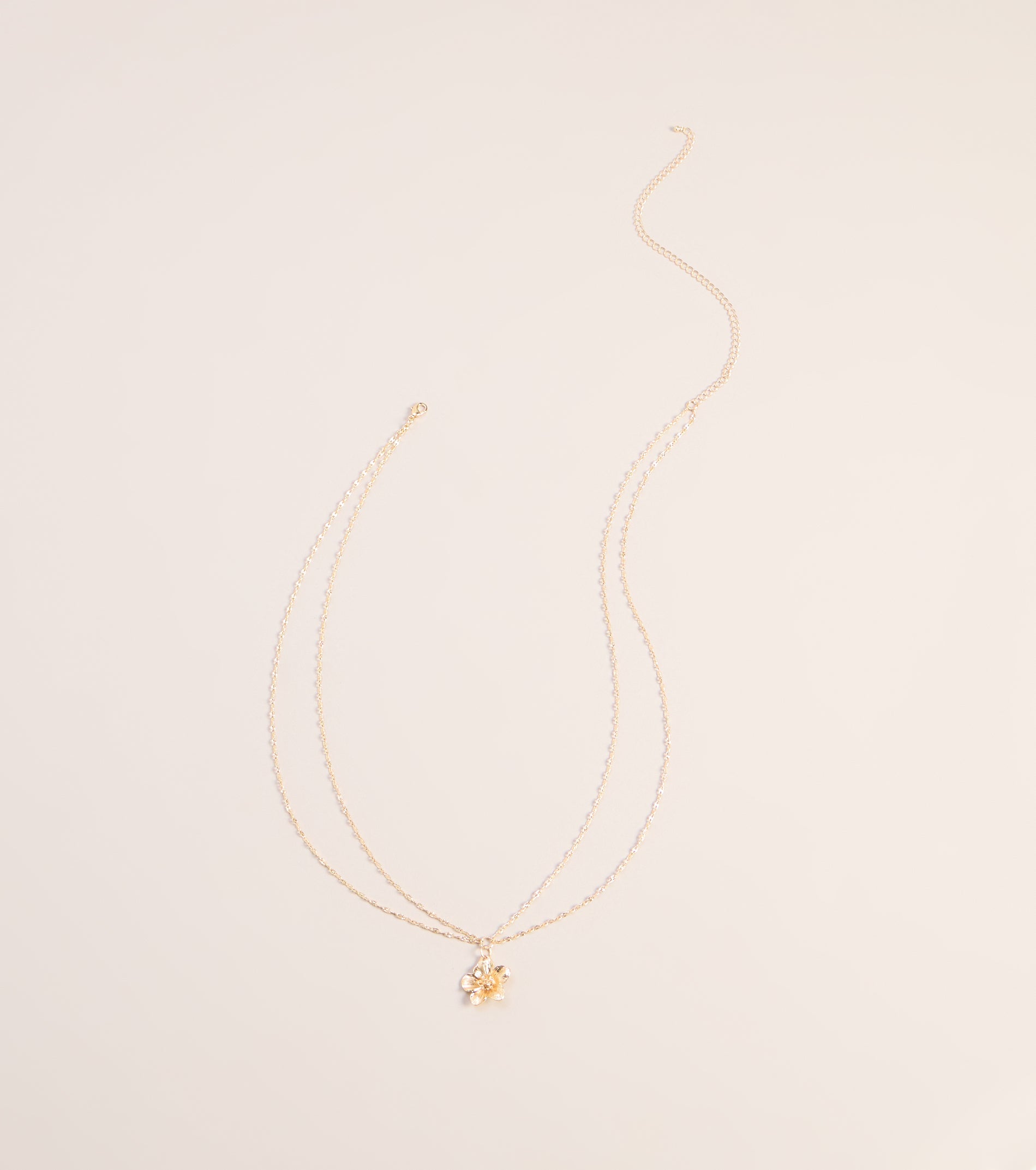 Island Detail Tropical Flower Charm Belly Chain