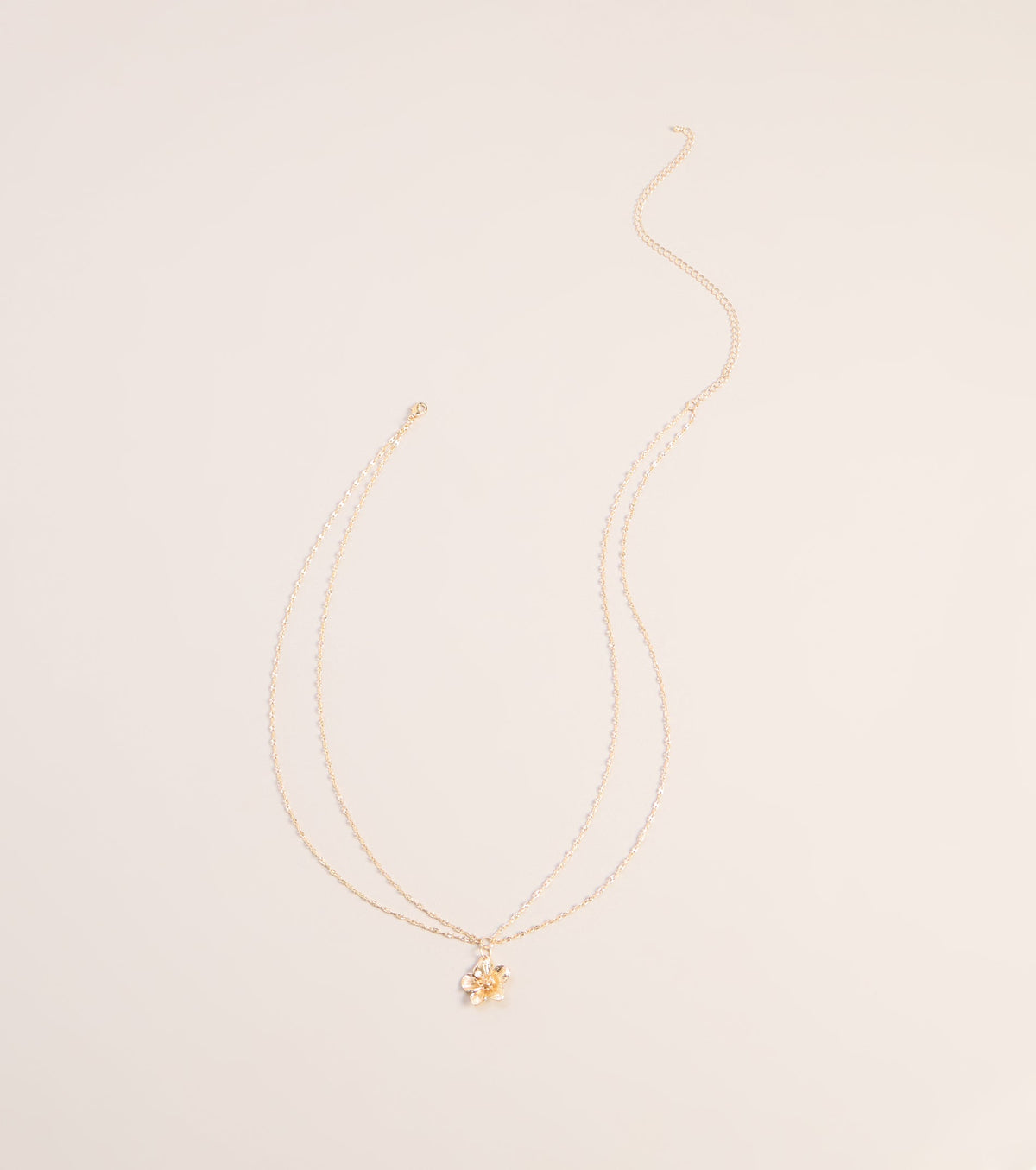 Island Detail Tropical Flower Charm Belly Chain
