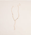 Polished Glam Rhinestone Lariat Necklace