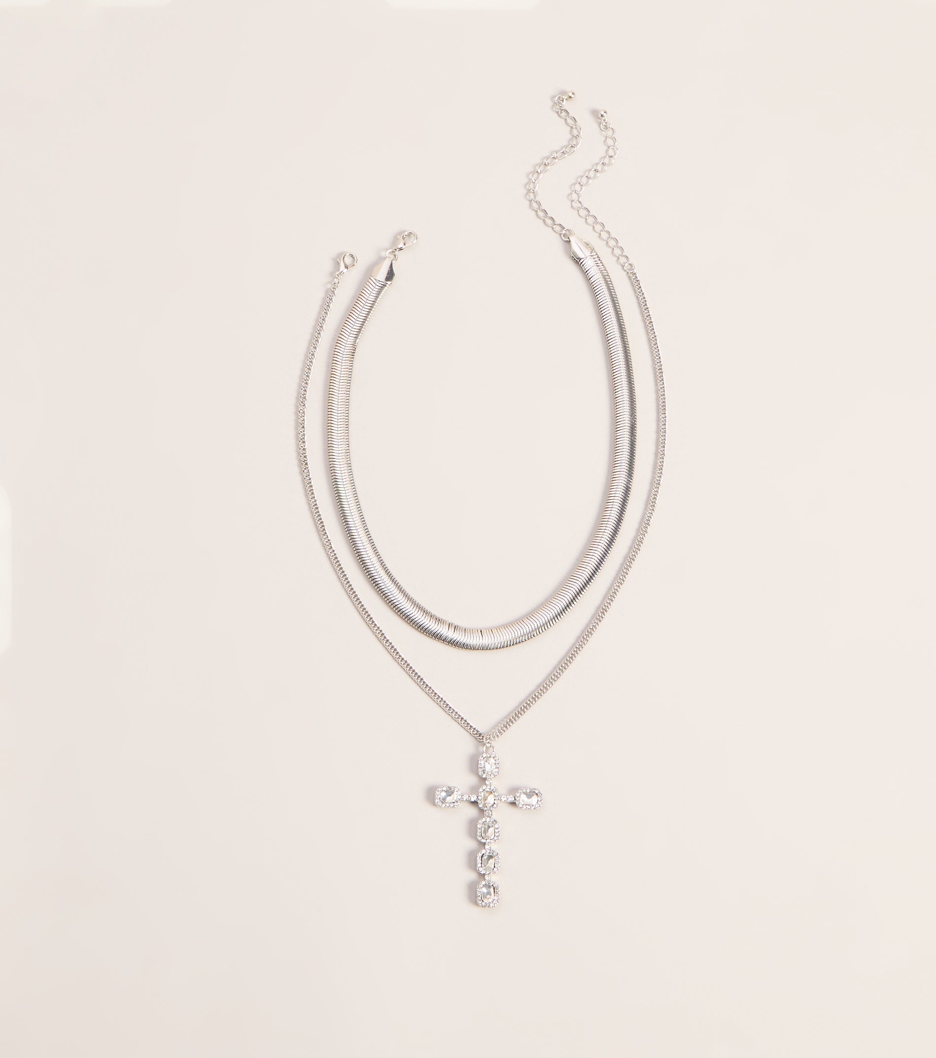 Spark Verdict Cross Necklace Set