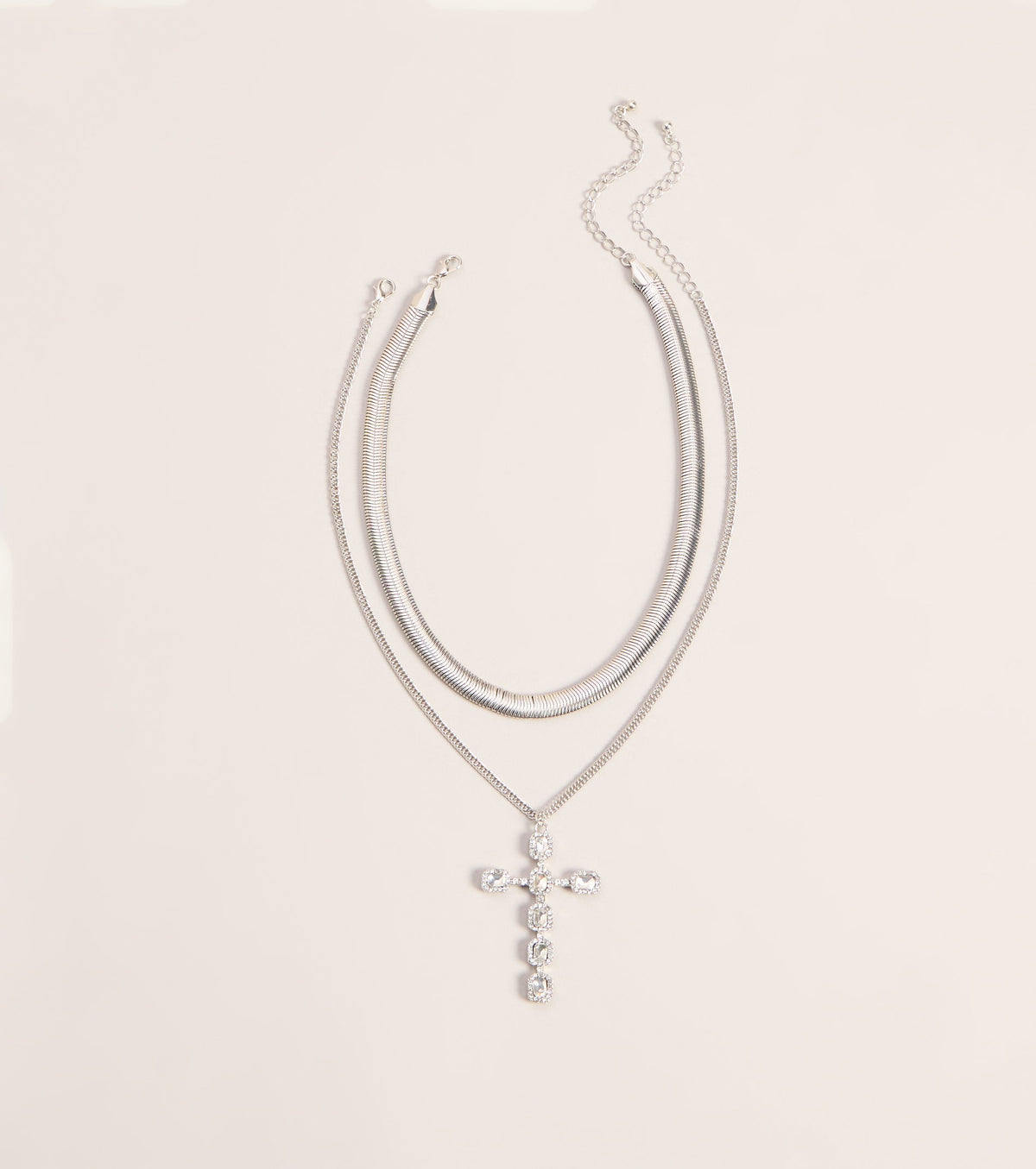 Spark Verdict Cross Necklace Set