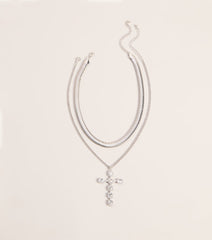 Spark Verdict Cross Necklace Set