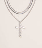Spark Verdict Cross Necklace Set