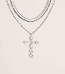 Spark Verdict Cross Necklace Set