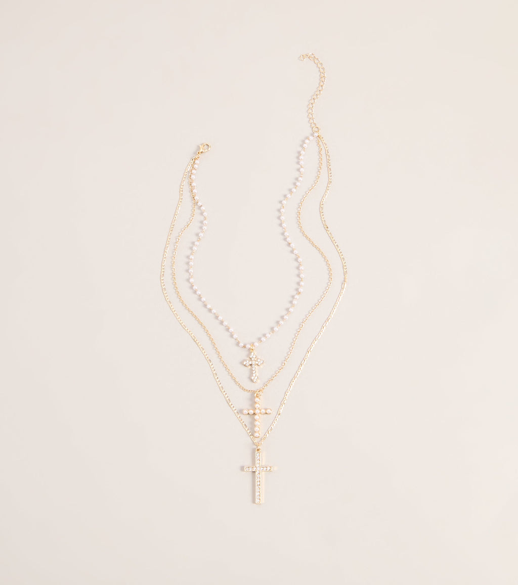 Faithfully Styled Cross Charm Necklace