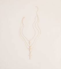 Faithfully Styled Cross Charm Necklace
