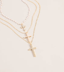 Faithfully Styled Cross Charm Necklace