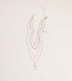 Stacked Shine Necklace And Earrings Set
