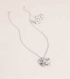 Bloom Mood Flower Necklace And Stud Earrings Set