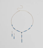 Luxe Glimmer Rhinestone Necklace And Earrings Set