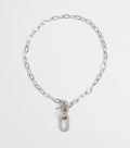 Cultivated Glam Rhinestone Chain-Link Necklace