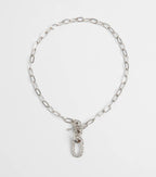 Cultivated Glam Rhinestone Chain-Link Necklace