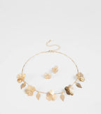 Season Of Bloom Flower Necklace And Earrings Set