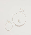 Luxe Rhinestone Necklace, Earrings, And Bracelet Set