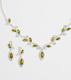 Whimsical Glam Rhinestone Necklace And Earrings Set